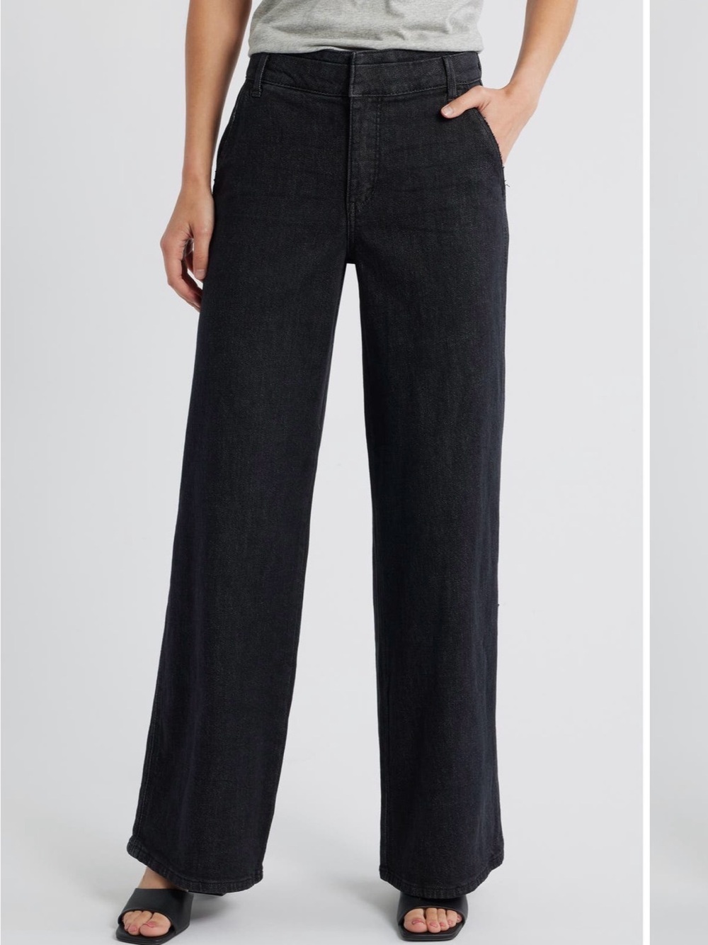 Wit & Wisdom Charcoal Wide Leg Jeans